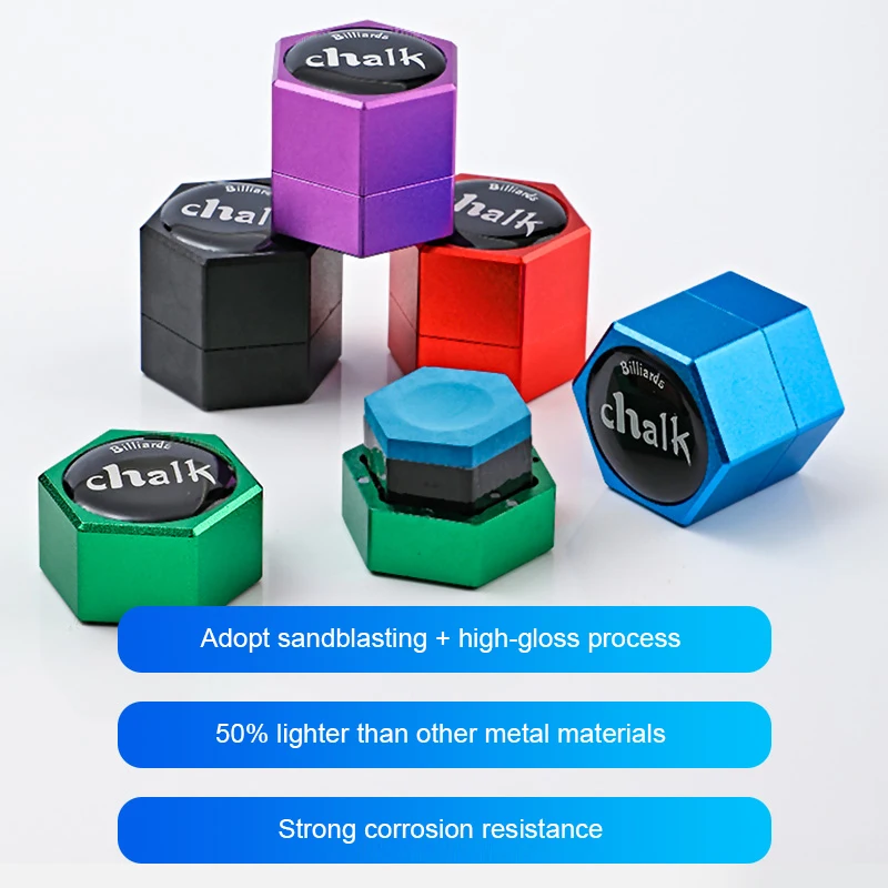 1 scatola esagonale per riporre polvere di cioccolato, strumento pratico, accessorio da biliardo, magnetica