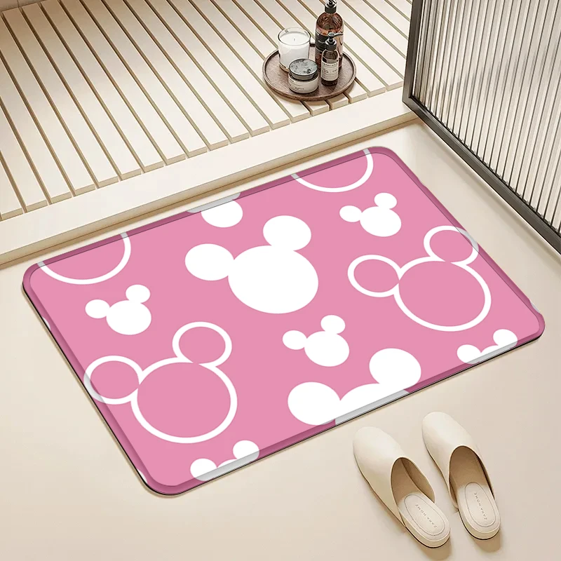 

Disney Minnie Mouse Icon Door Mat Non-Slip Absorbent Floor Rug for Home Bathroom Kitchen Living Room Decor