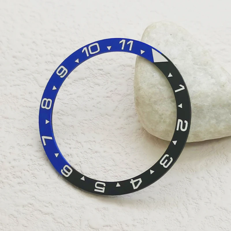 Inserto per lunetta in ceramica piatta da 38mm x 31.5mm per SKX007 SKX011 SKX009 custodia per orologio SRPD NH35 NH36 orologi da uomo sostituiscono l'anello con cornice