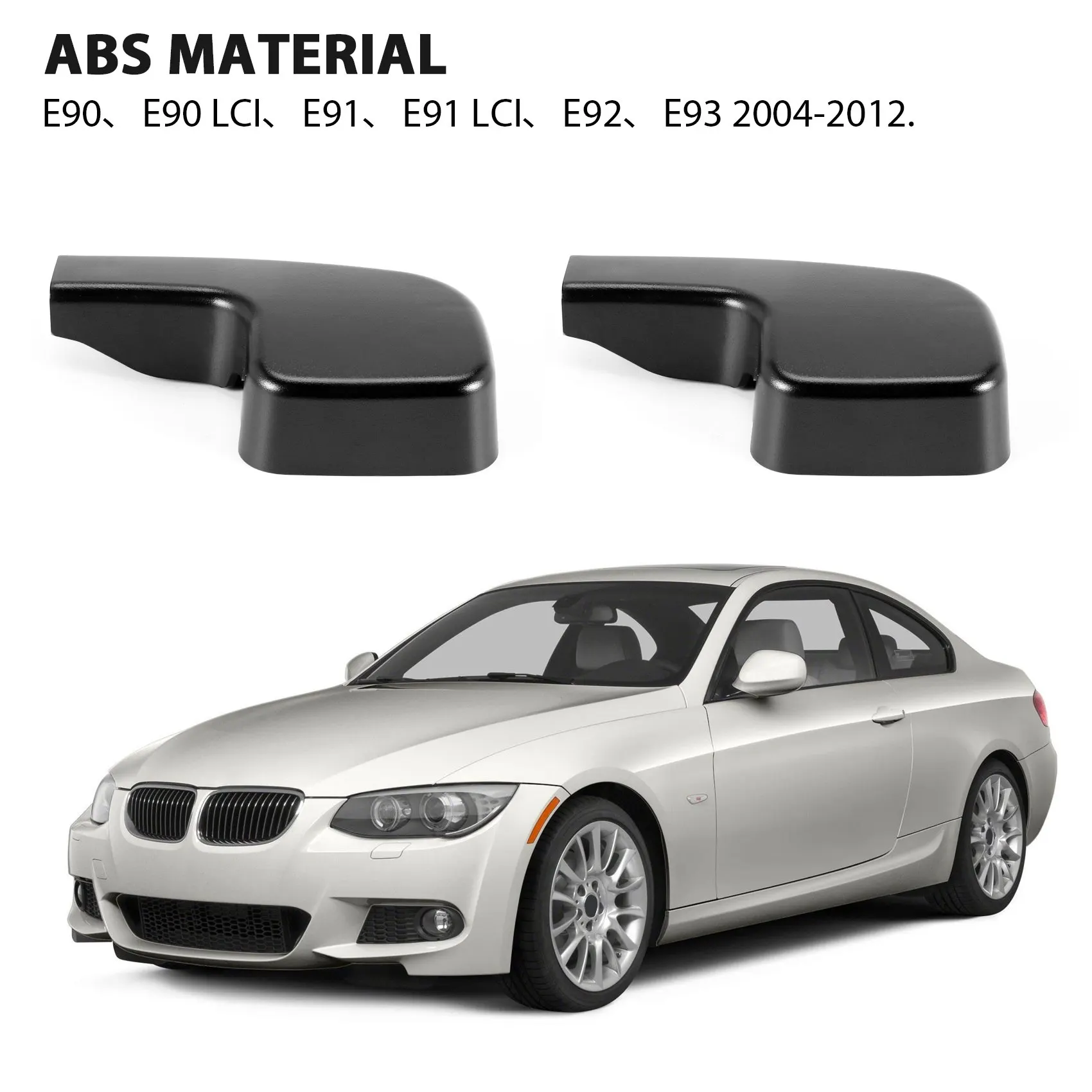 2X New Front Windshield Wiper Arm Covers Caps for Bmw 3 E90 E91 E92 61617138990