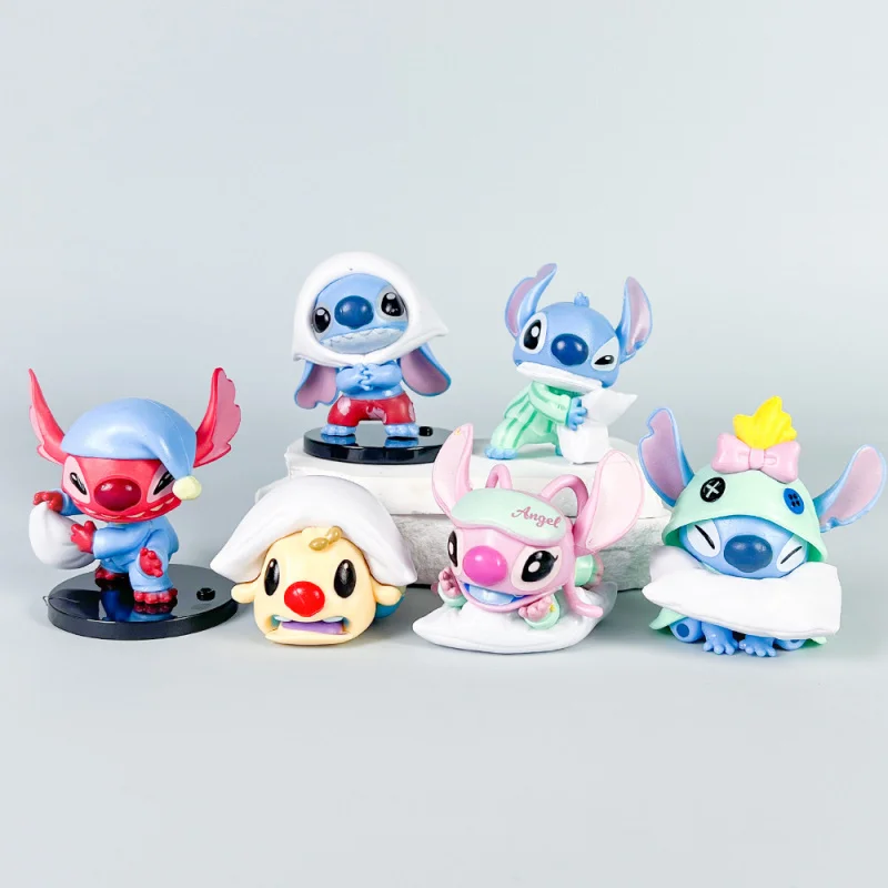 

Stitch Pillow Battle1Trendy Anime Figures Blind Box Dolls Star Baby Cartoon Models Ornaments