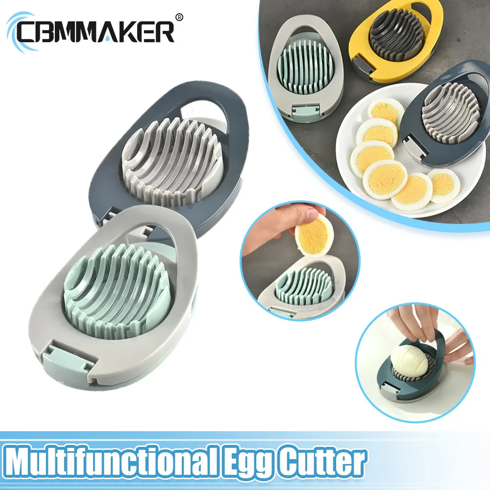 

Multifunctional Cutter Kitchen Poached Egg Uniform Cutting Eco-friendly Aluminium Stainless Steel Egg Cutterl Kitchen Cookwa