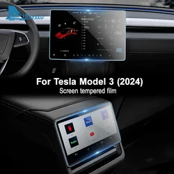 Pellicola protettiva per schermo in vetro temperato per il nuovo modello Tesla 3 Y Highland 2024-up pellicola Touch Screen per il controllo del centro dell'auto della fila posteriore