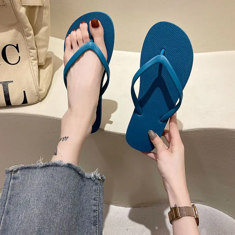 Frau Flip Flops Hausschuhe Sommer Mode lässig rutsch feste Junge Flip Flops atmungsaktiven Strand einfarbig bequeme Slipper