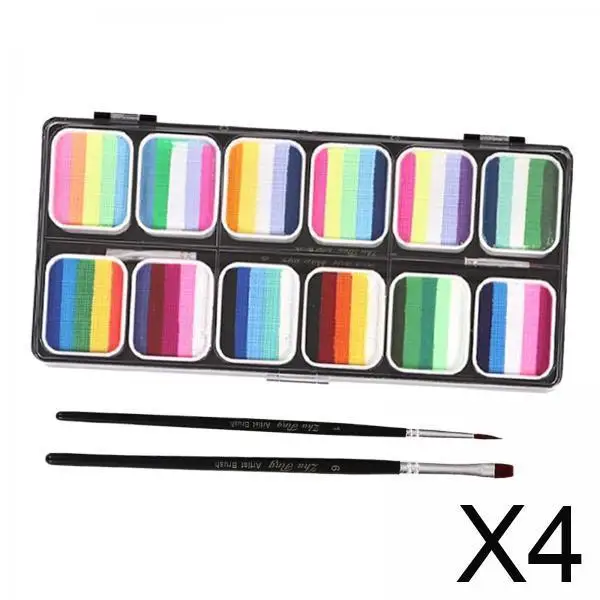 

Face and Body Paint Palette Water Based 12 Colors Makeup Set for Kids Adults Art Party Festival Drawing