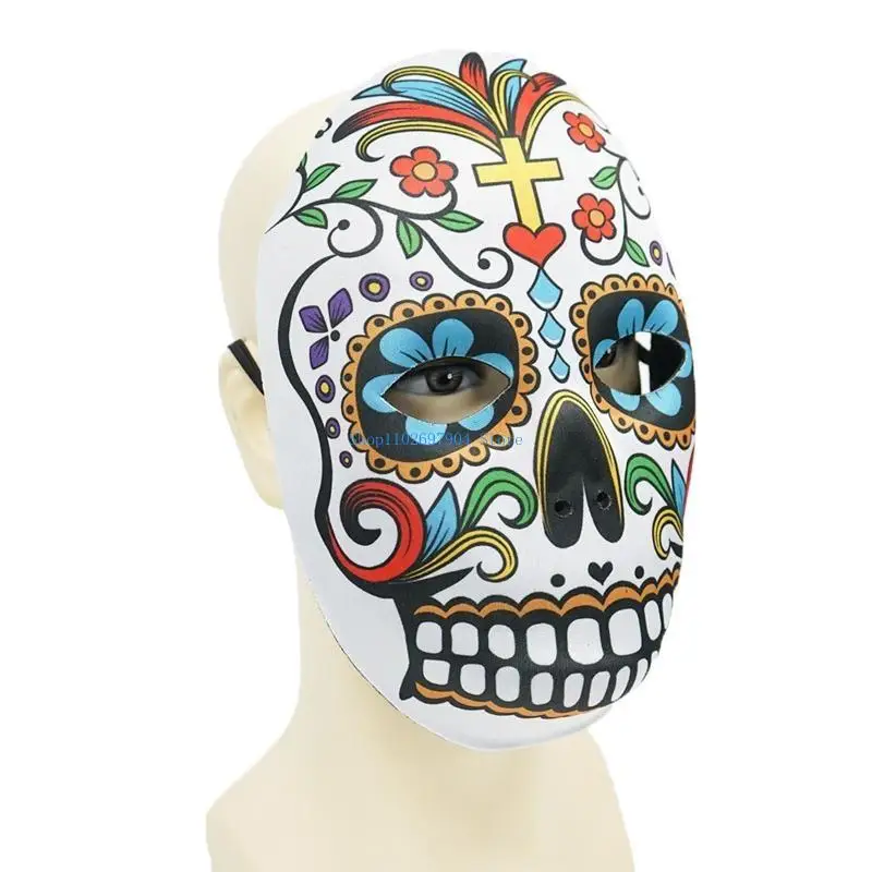 

N7YF Day Of The Dead Mask Sugar Skull Mask Carnival Party Bar Night Mask