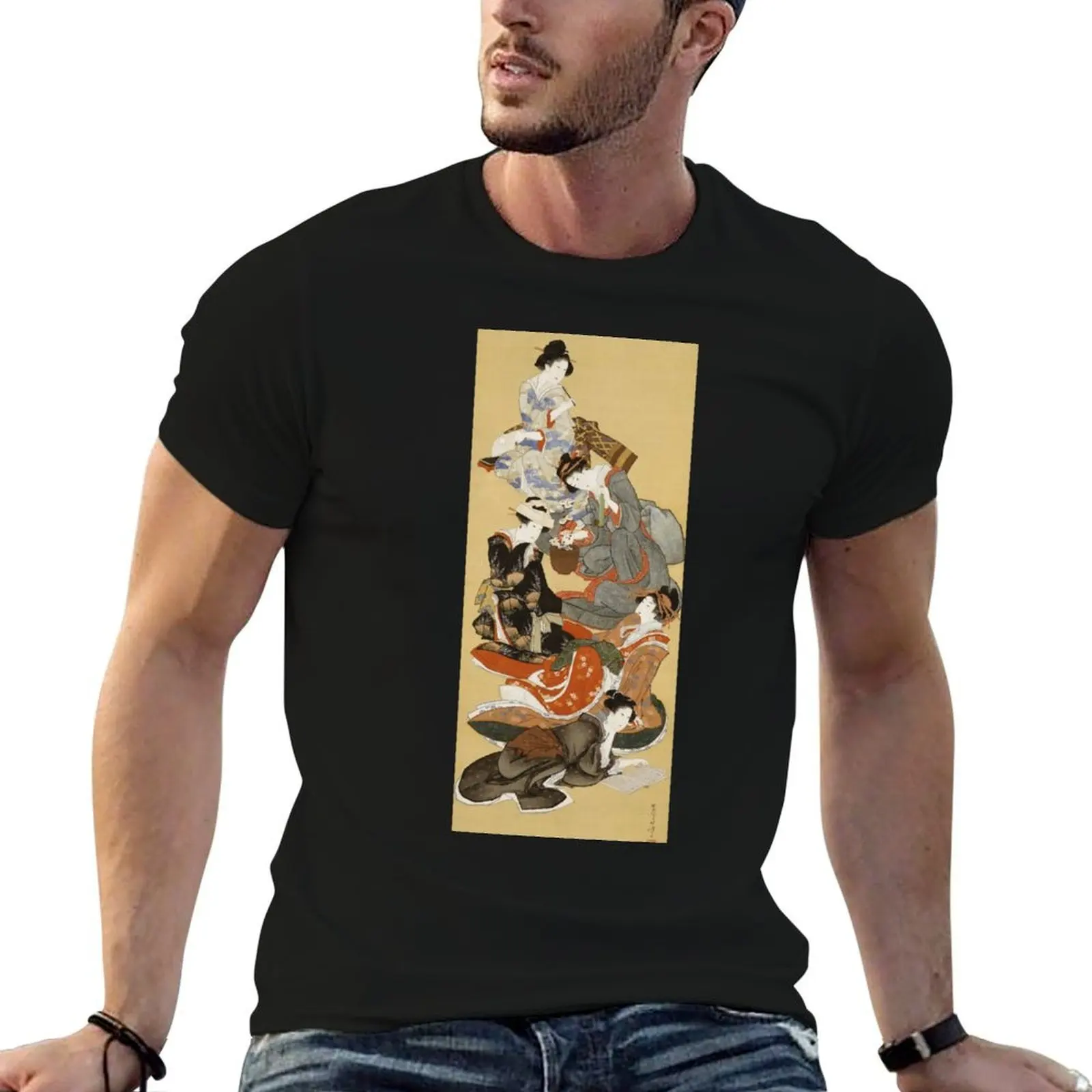 

Hokusai Katsushika - Five Beautiful Women T-Shirt funny t shirts man cotton t shirt pack T-Shirt