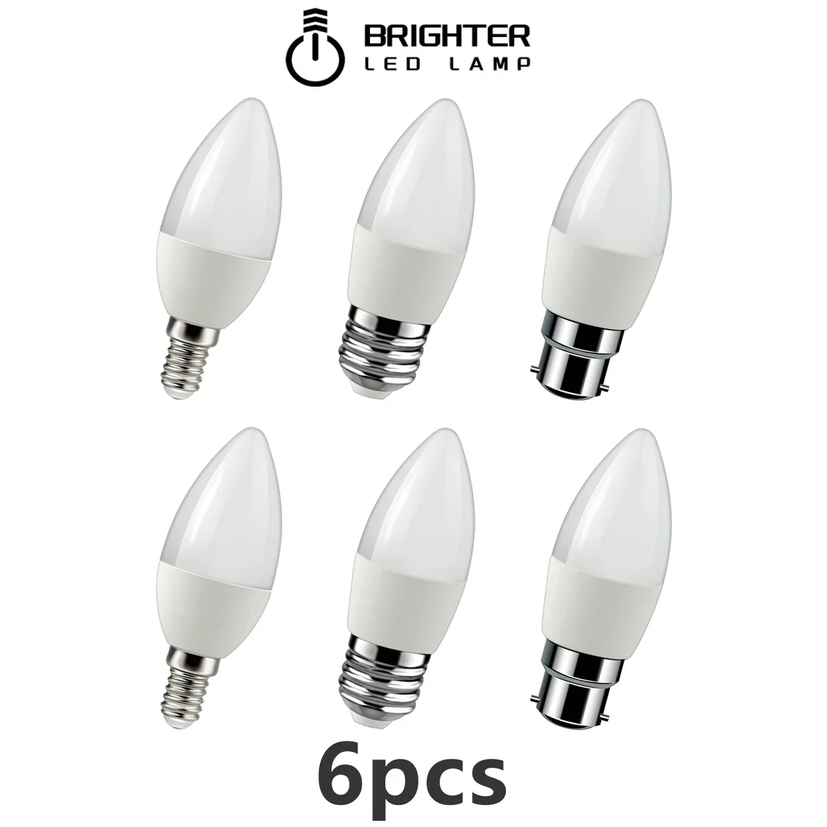 

6pcs Led Candle Bulb C37 3W-7W 220V super bright warm white light without stroboscopic suitable for children's room study mall