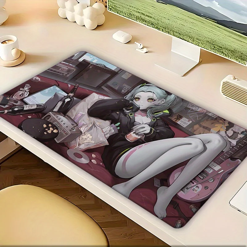 Cyberpunk Edgerunners Anime Gaming Mouse Pad & Desk Mat - Non-Slip Surface, Large Mousepad for PC, Office, Home, Gaming Setup -