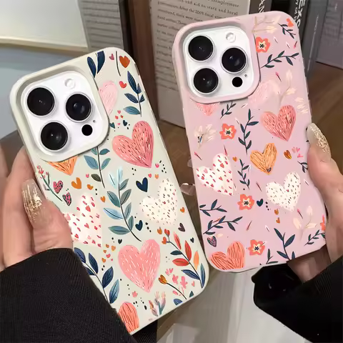 Oil Painting Heart Leaves Casing For OPPO Reno 15F 15 14 Pro 13F 12F 11F 13 12 11 10 Pro 8T A6X A5X A3X A6 A5 Pro 5G Phone Case