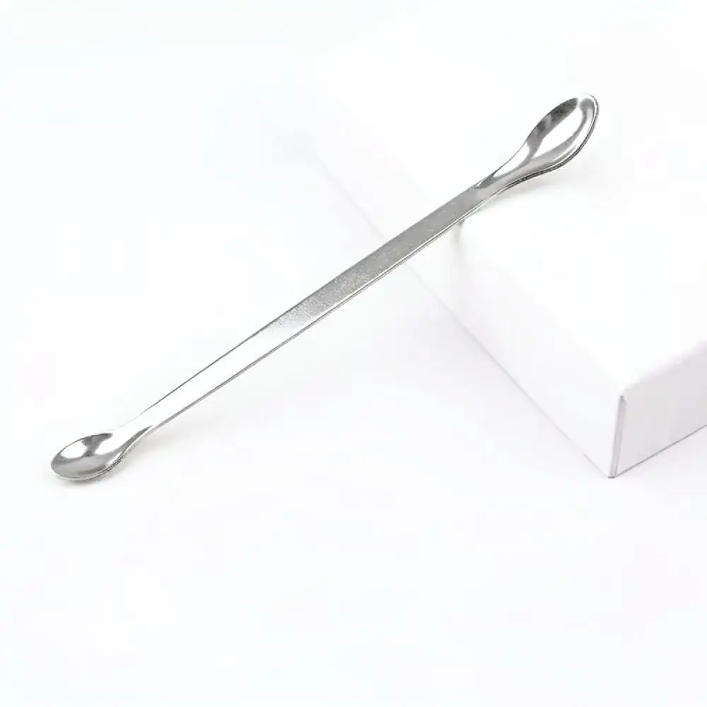 Multipurpose Stainless Steel Mini Scoop Double Sided Spatula Mixing Tool For Lab Makeup Cream Pet Feeding