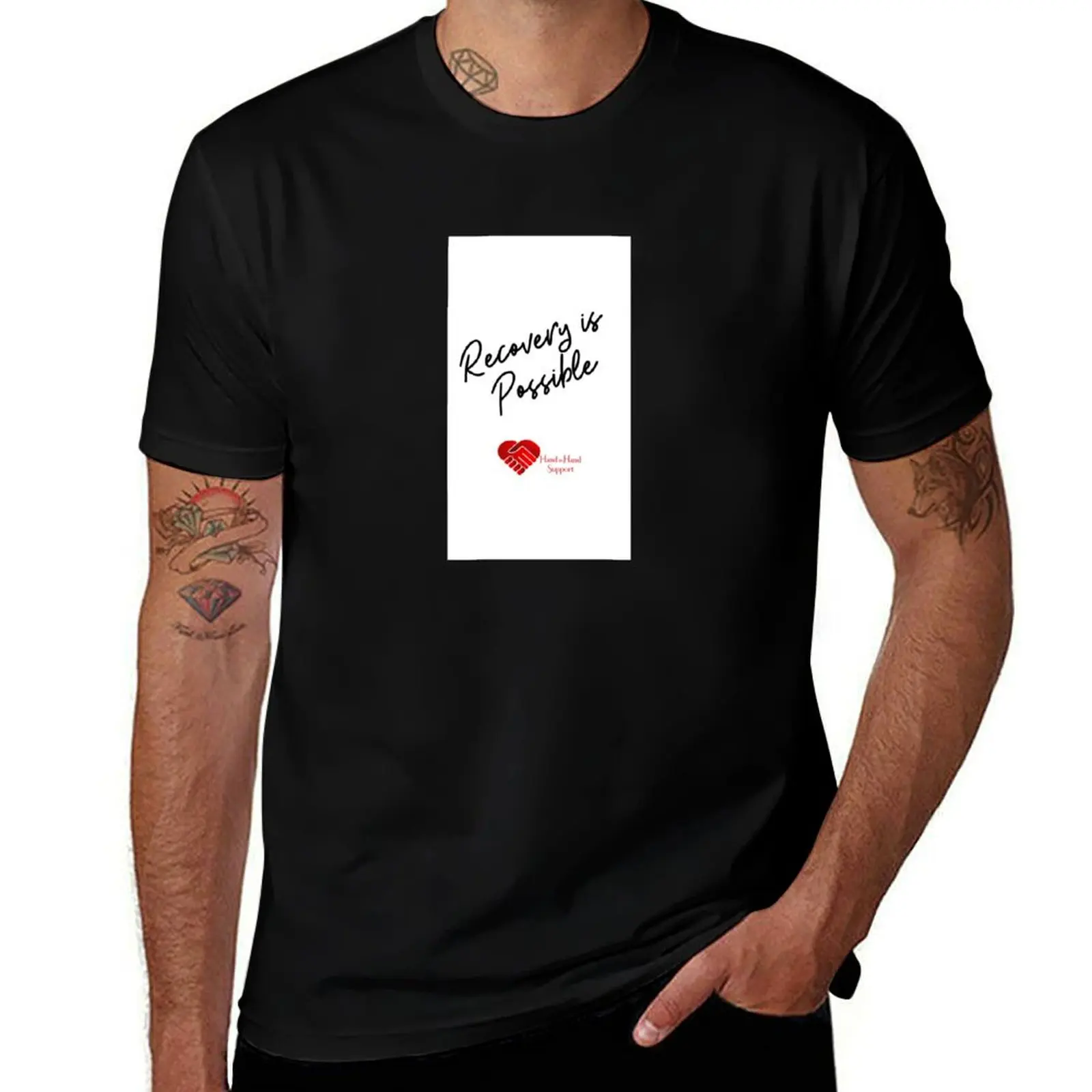 Recovery is possible with HH Logo T-Shirt Abstract Pattern Print Top T-Shirt