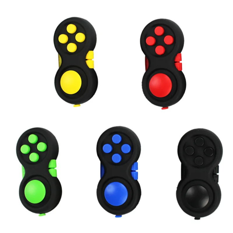 Nieuwe premium kwaliteit Fidget Controller Pad Game Focus Toy Glad ABS Plastic Stress Relief Squeeze Fun Hand Hot Interactief Cadeau