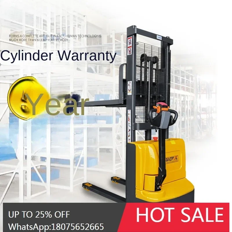 MJY stack high fork lift automatic hydraulic lift truck