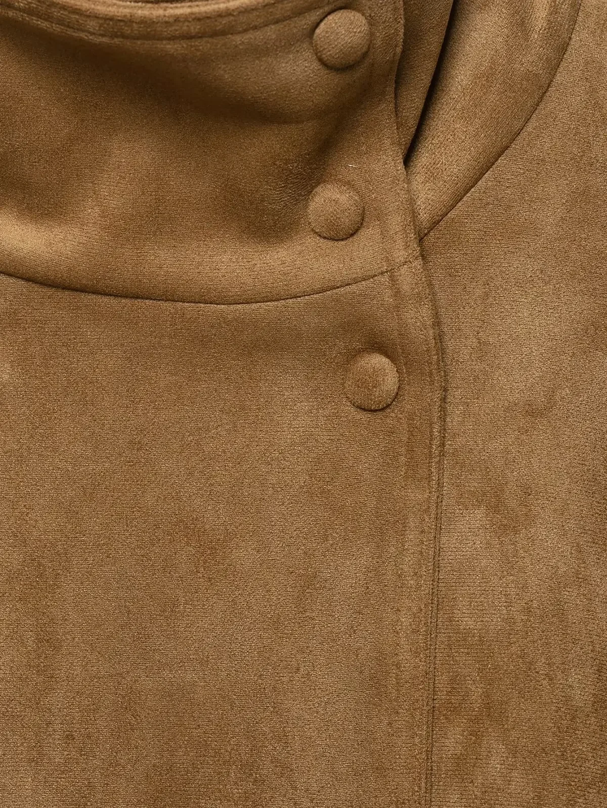 KONDALA Damen High-Street-Jacke Elegante Kunstwildleder-Jacke mit Gürtel und Stehkragen Neue 2026 Herbst-Winter Pendler-Damen-Kurzjacke – Detail 21