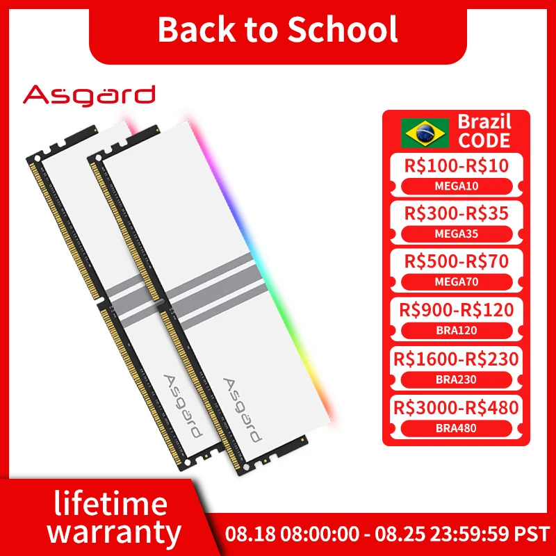 Imagem -06 - Asgard Ram Ddr 8gbx2 16gb3200mhz Memoriam Ddr4 Rgb Ram Valkyrie Série Rgb Ram Polar Branco Ddr4 Memória Ram para Desktop