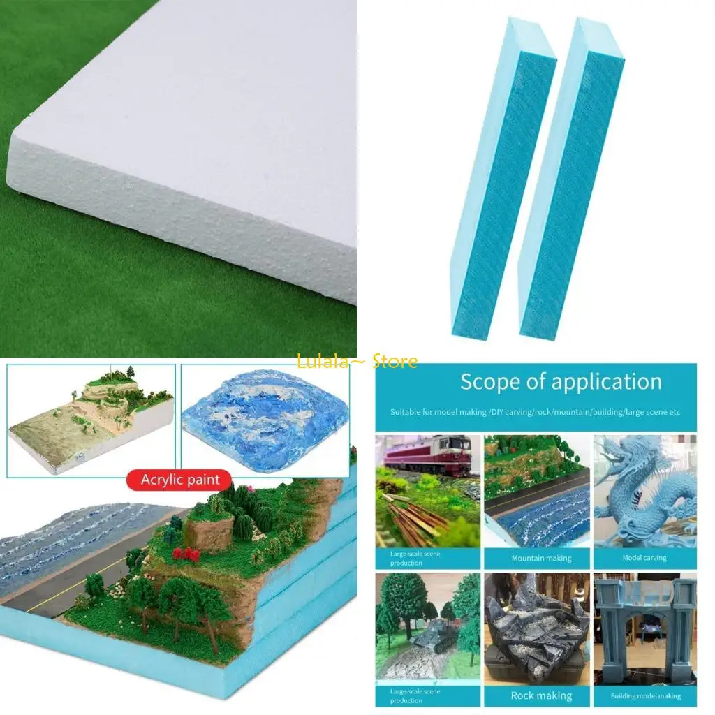 

Y4QA 2 шт. Листы пенопласта высокой плотности для поделок и проектов DIY Прямоугольные блоки