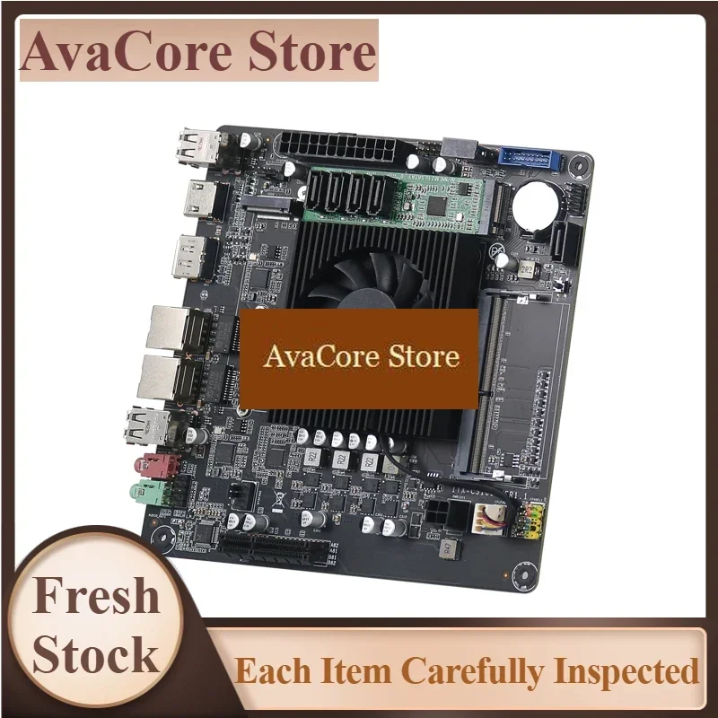 AvaCoreN100 NAS motherboard dual 2.5 network ports PCIE slot dual m2 soft routing