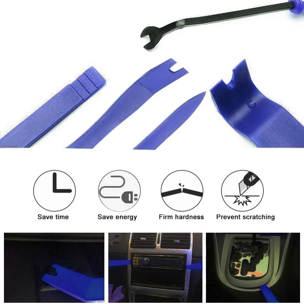 Auto Door Clip Panel Trim Removal Tool Kits Navigation Blades Disassembly Seesaw Car Interior Plastic Seesaw Conversion Tools