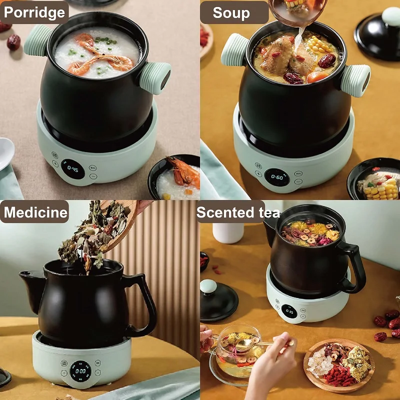 1.8L Home Smart Split Ceramic Chinese Medicine Pot Health Pot Appointment Electric Casserole Aut Keep Warm Multifunctional 220V