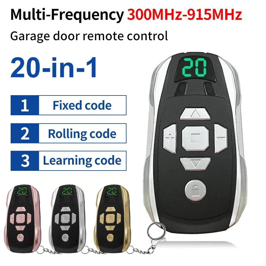 20-قناة قابلة للشحن مفتاح الناسخ لباب المرآب العالمي بوابة بالتحكم عن بعد تحكم استنساخ متعدد التردد 300-915 ميجا هرتز #1