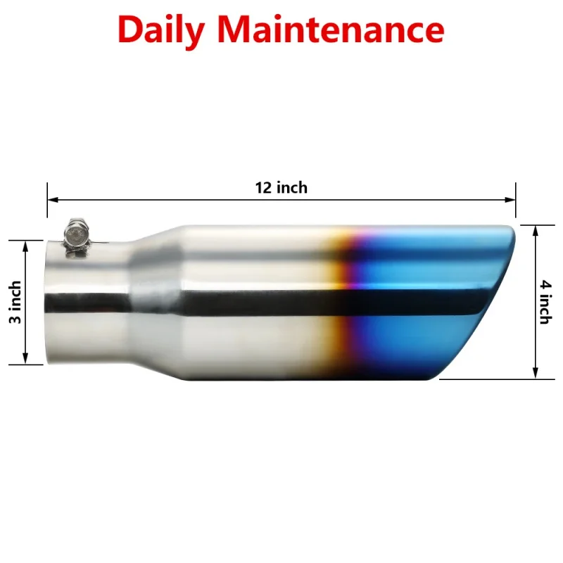 Flexible Exhaust Steel Pipe Blue End Tail Throat Muffler for Car High Quality Race Price