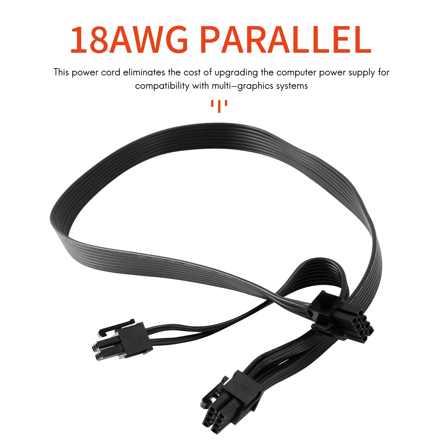 Модернизированный PCI Express 8-контактный двойной 6-контактный кабель питания Pcie 8-контактный разветвительный кабель от 1 до 2 для серии Corsair RM/HX/CX-M