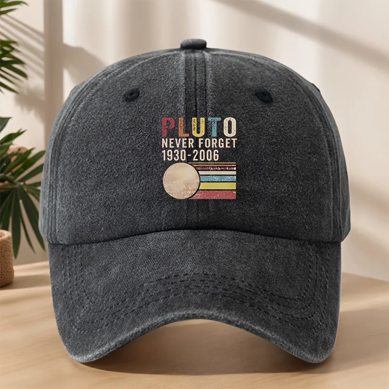 

Men's Retro Pluto "Never Forgot" Baseball Cap | NASA Vintage Graphic, Lightweight Adjustable for Astronomy Fan