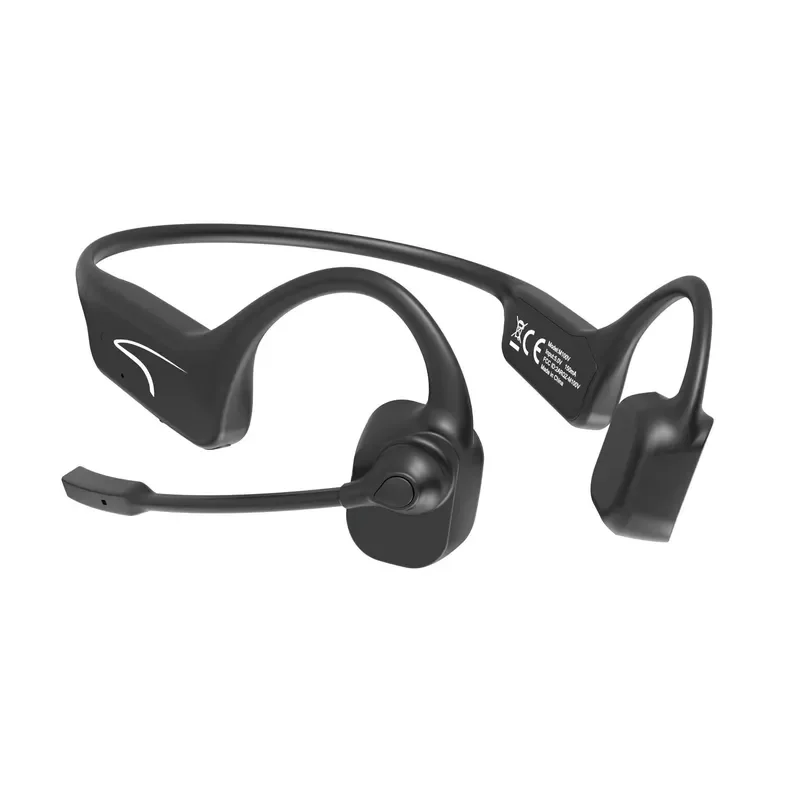 Wireless Conduction Headphones with Microphone Wireless Bluetooth Headset Open-Ear for Conference Online Teaching