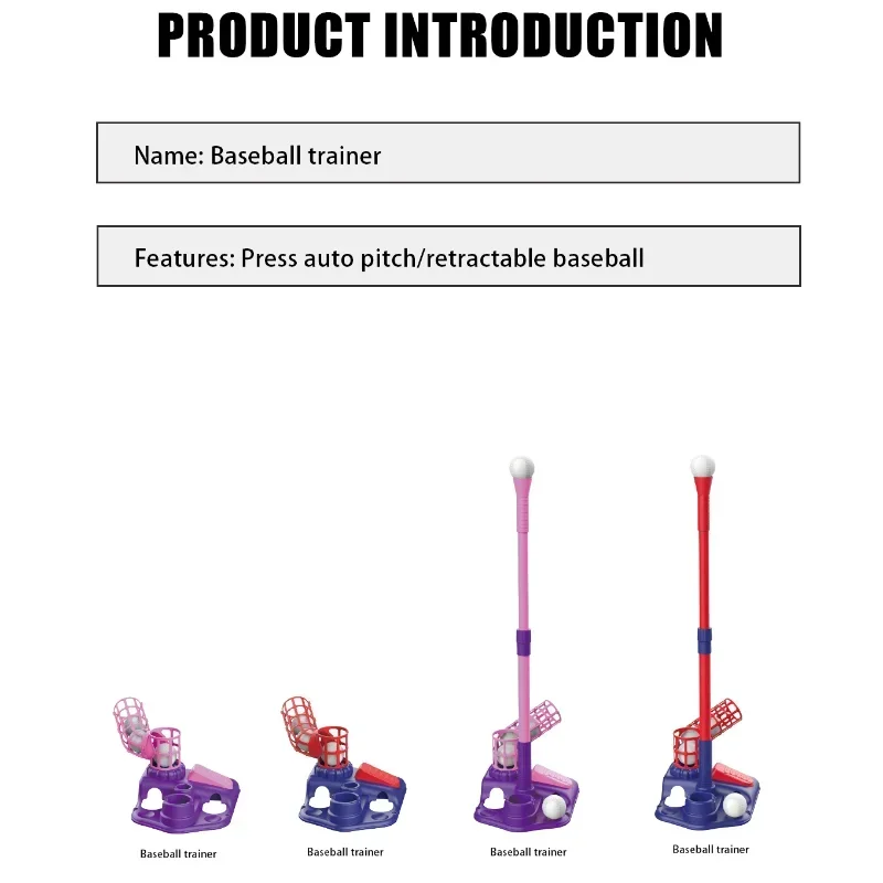 3 IN 1 Gioco di baseball di tiro Lanciatore di piedi per bambini Catapulta Genitore-figlio Interattivo Sport all'aria aperta Abilità Giocattoli educativi