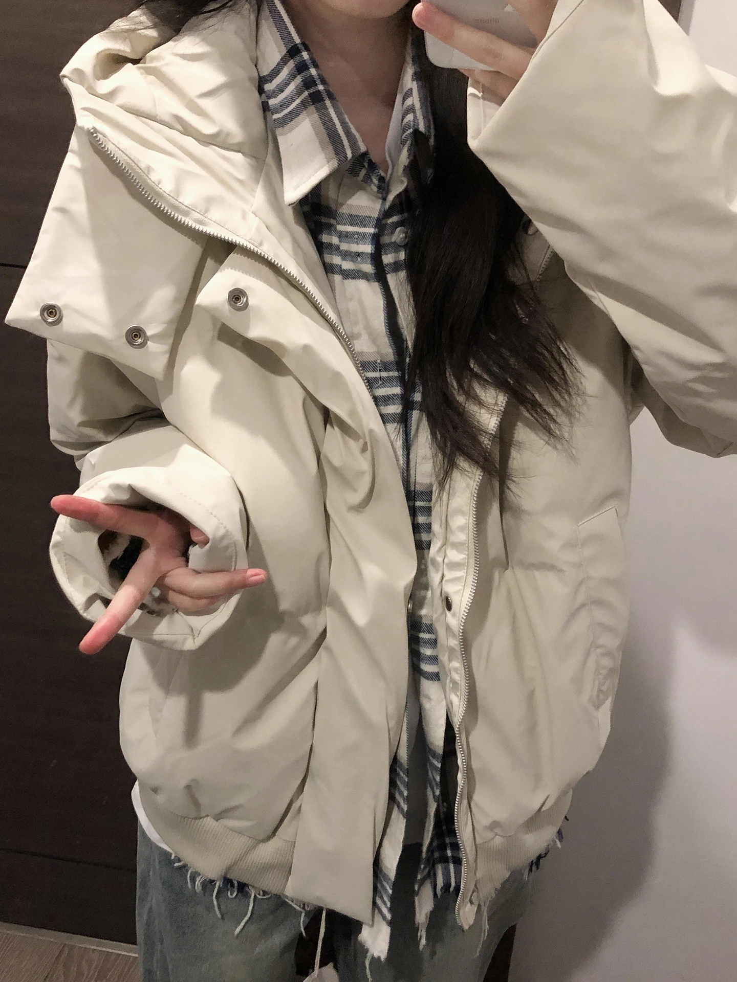 

Thiened ort PU Leather down Cotton Jaet for Men Winter Warm Sli Boxy Coat Youth Trendy Zipper Closure Color