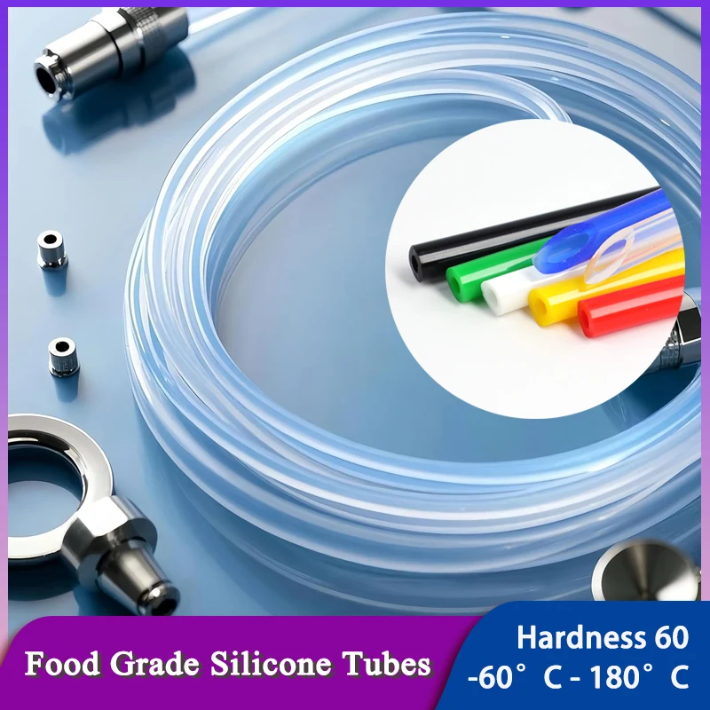 

1M ID 1 2 3 4 5 6 7 8 9 10 12 14 16 18 20 25mm Flexible Silicone Tube Food Grade Colorful Rubber Hose Drink Pipe Water Tubing