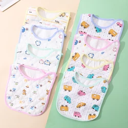 Random 3pcs Baby Bibs Burp Cloths Bibs Soft Cotton Adjustable Bib U Shape Newborn Feeding Bibs Infants Saliva Towel