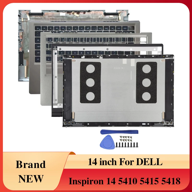 

For Dell Inspiron 14 5410 5415 5418 NEW Laptops Case LCD Back Cover/Front Bezel/Palmrest keyboark/Bottom Case Silver 0CYT45