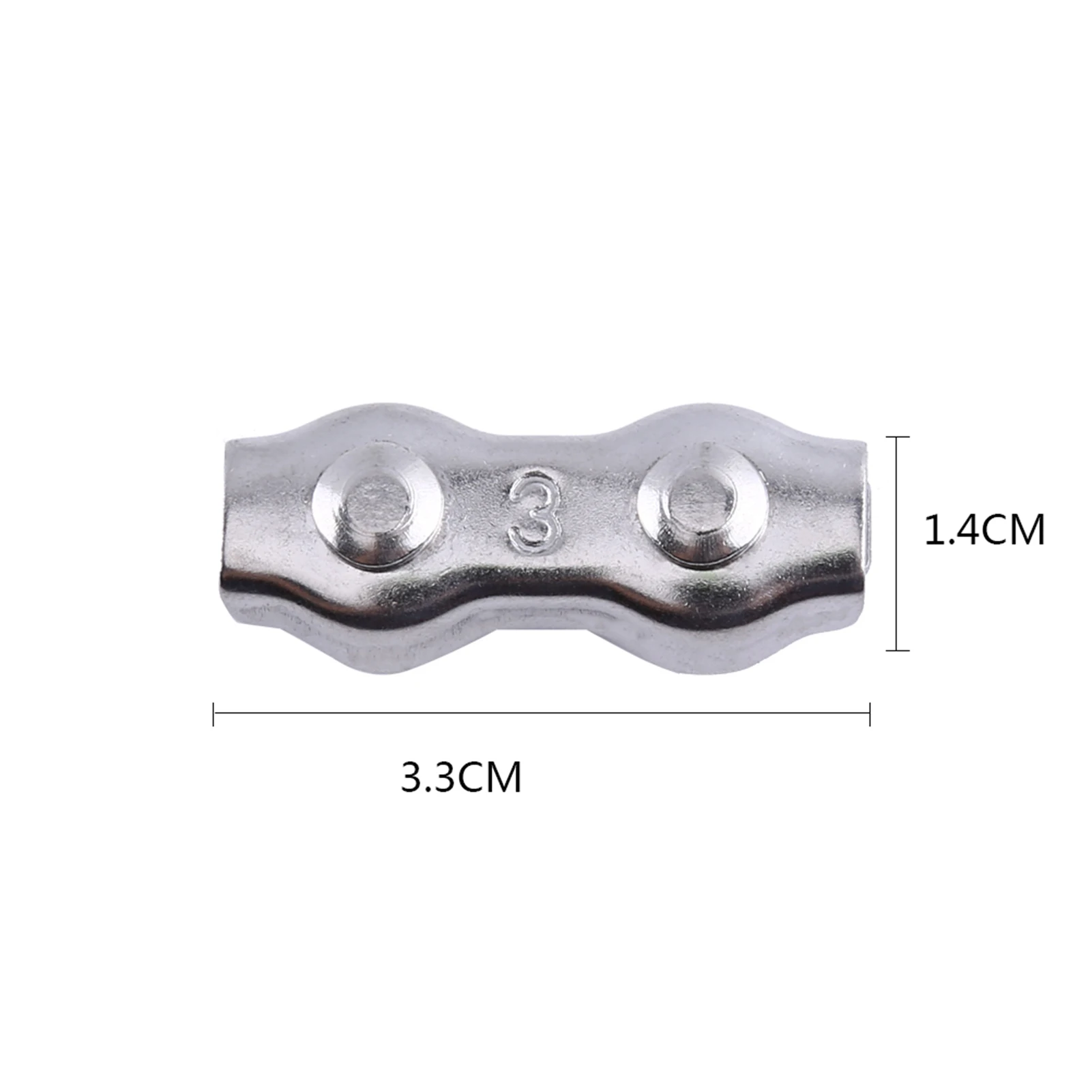 M3 Duplex Clips Stainless Steel Wire Cable Rope Grips Clamps Caliper Duplex Clips Stainless Steel U Clamp Ring Wire Cable