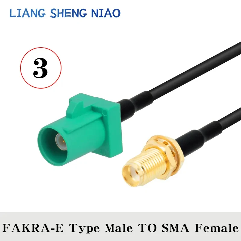 Imagem -03 - Fakra E-masculino e Feminino Rg174 Cabo Coaxial Rádio de Carro por Satélite Telefone Celular Gsm 50ohm Telemática Cabo de Extensão