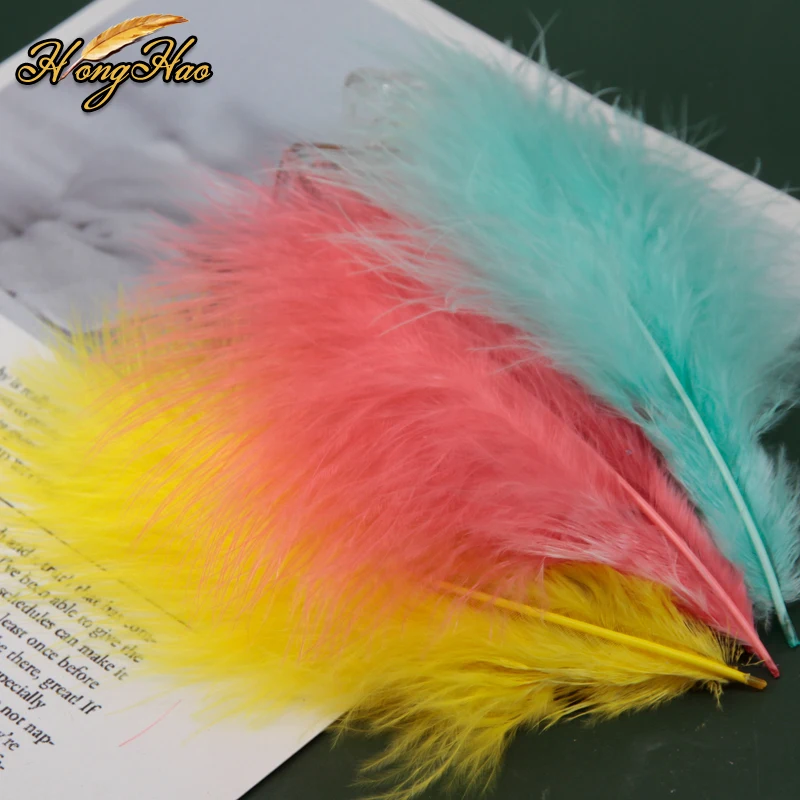 50Pcs Natural Fluffy Plumes 5-7 Inches 13-18cm Turkey Marabou Feather Wedding Party Decoration DIY Jewelry Accessories Feathers