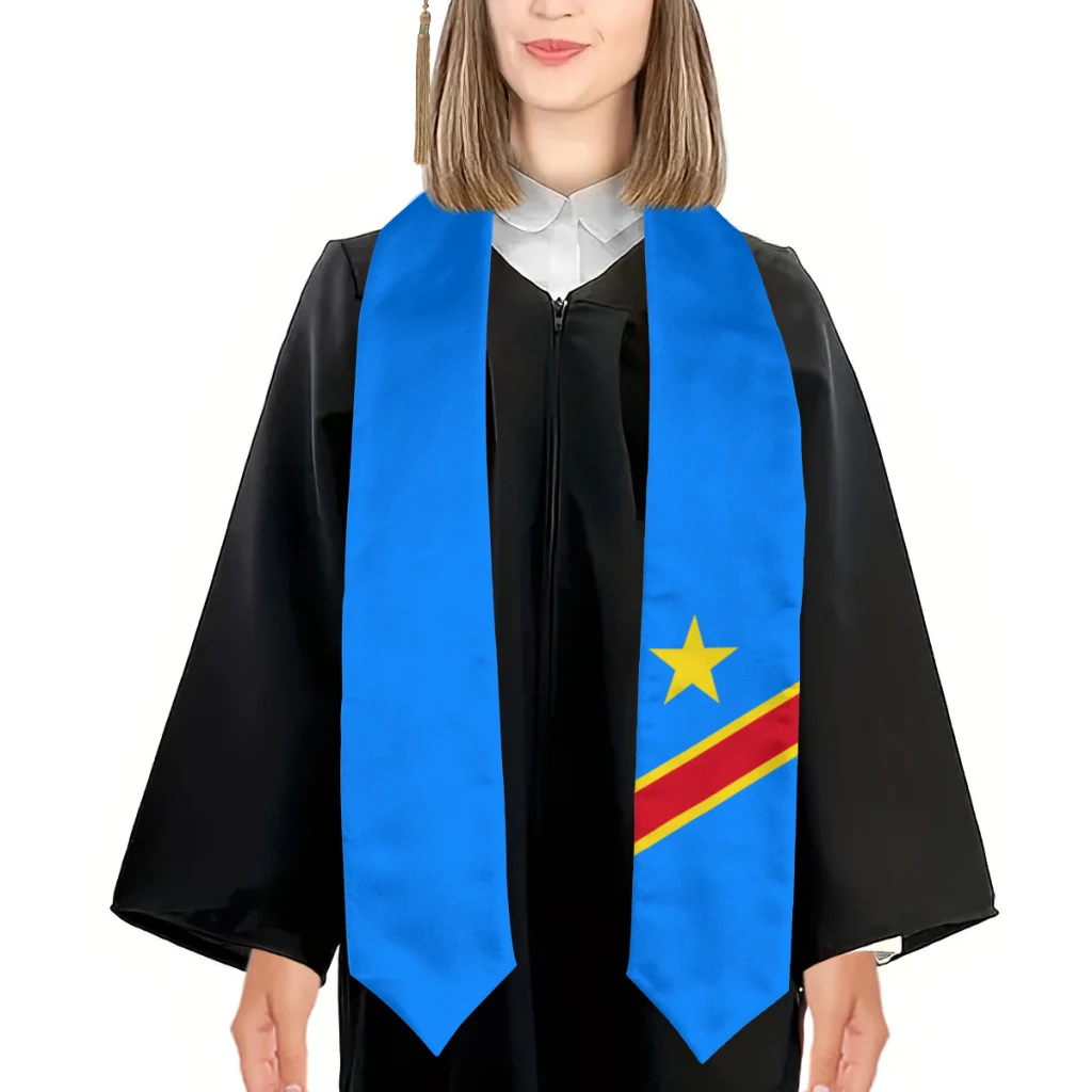 More design Graduation shawl Democratic Republic of Congo United States Stole Sash Honor Study Aboard International Students