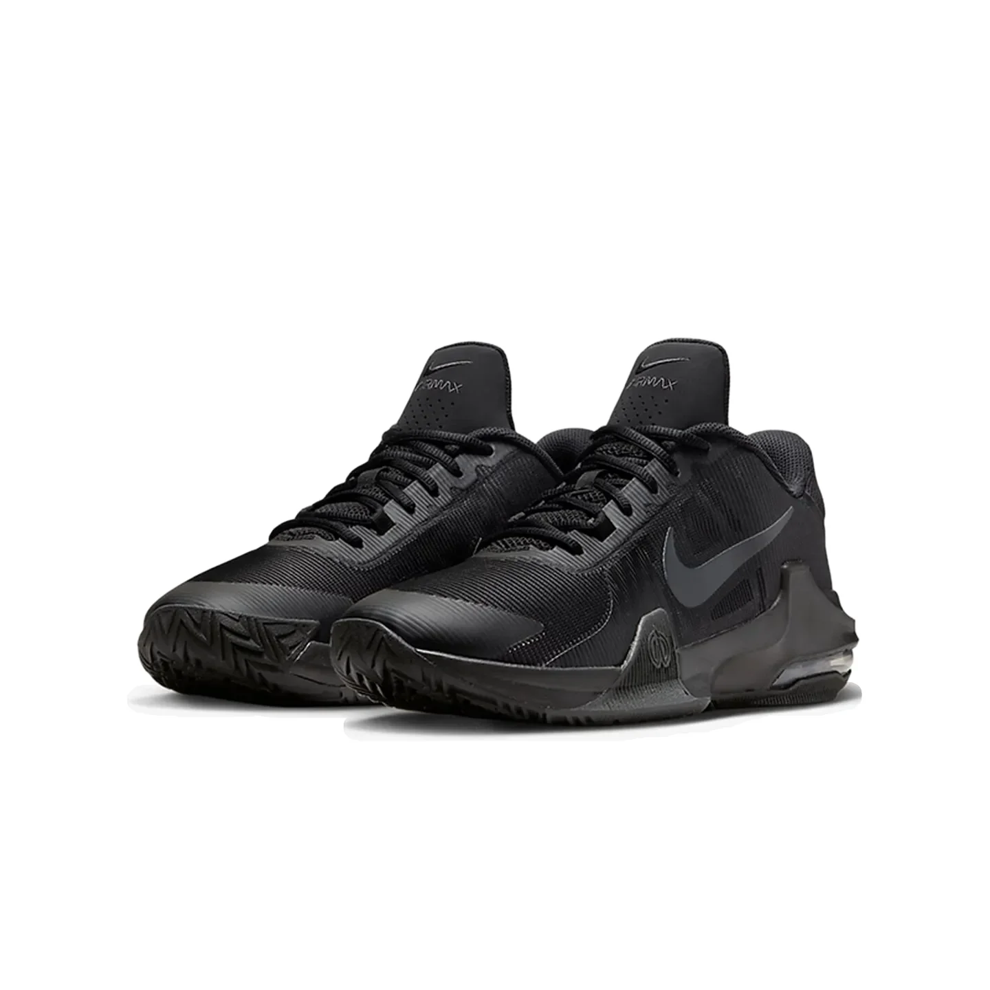 Nike Air Max Impact 4 Round Toe Lace-Up Low-Top Performance Basketball Shoes Men's Black DM1124-004