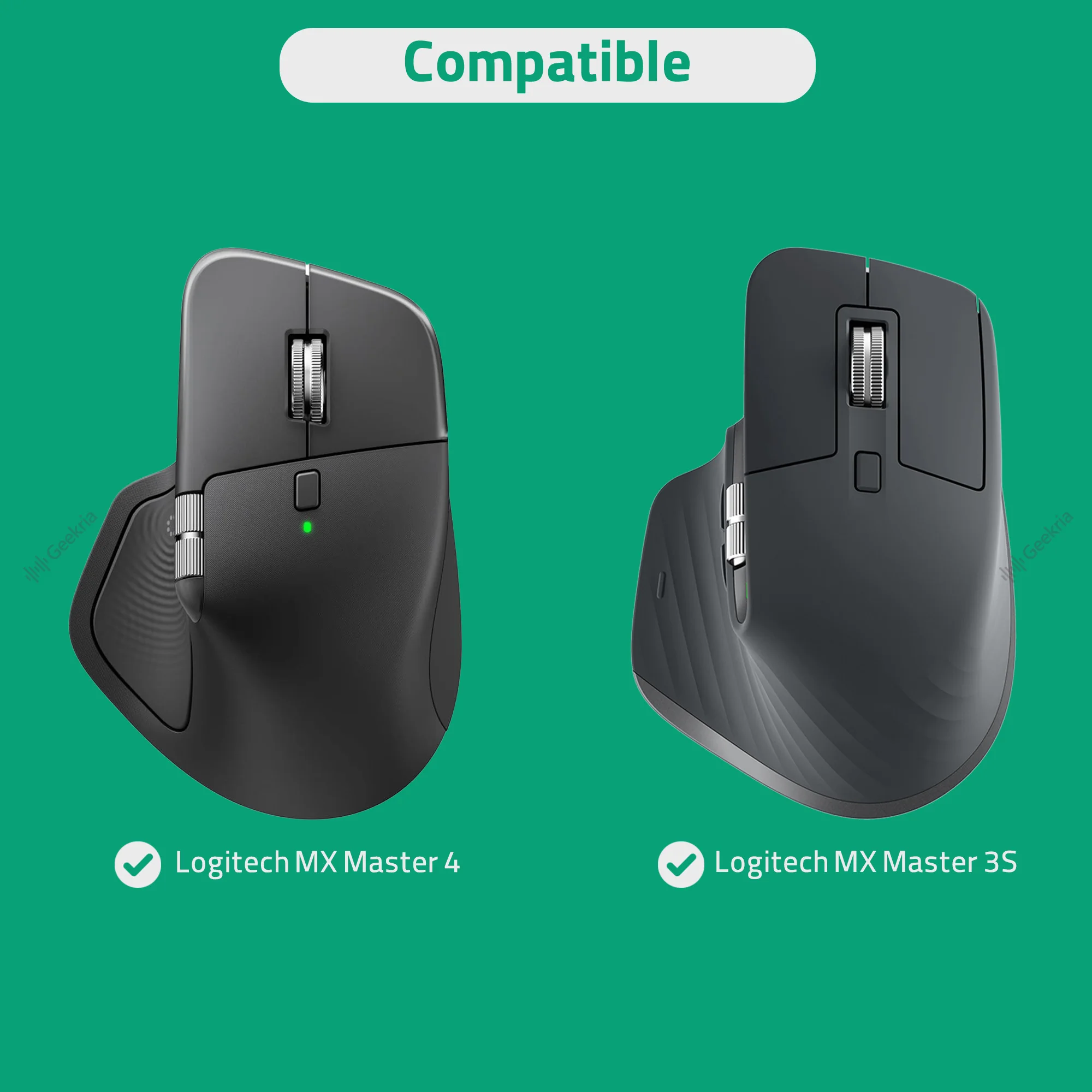 حافظة ماوس ذات غلاف صلب من Geekria، متوافقة مع حقيبة حمل السفر Logitech MX Master 4 / MX Master 3S / MX Master 3، EVA