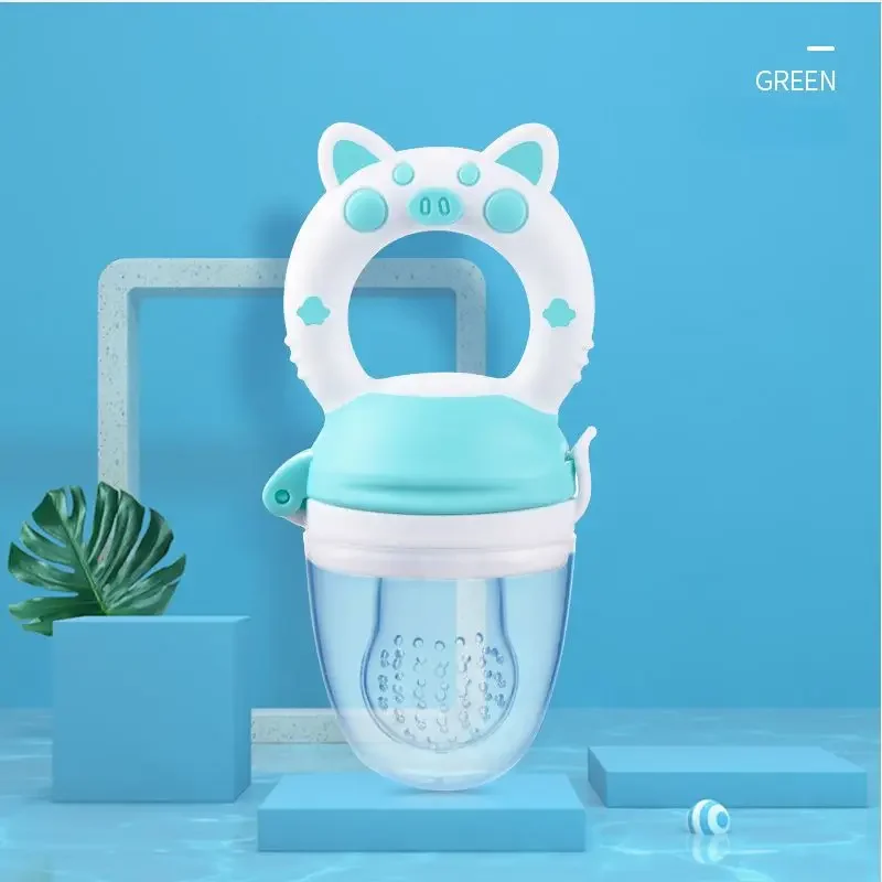 Baby Food Feeding Spoon Juice Extractor Pacifier Cup Molars Baby Feeding Bottle Silicone Gum Fruit Vegetable Bite Eat Auxiliary