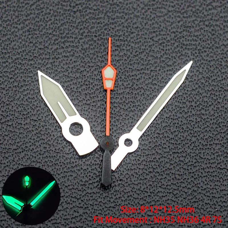 

Watch Hands C3 Green Super Luminous Pointer Replacement Accessory Parts Fits for Seiko NH35 4R35 4R36 7S Automatic Movement