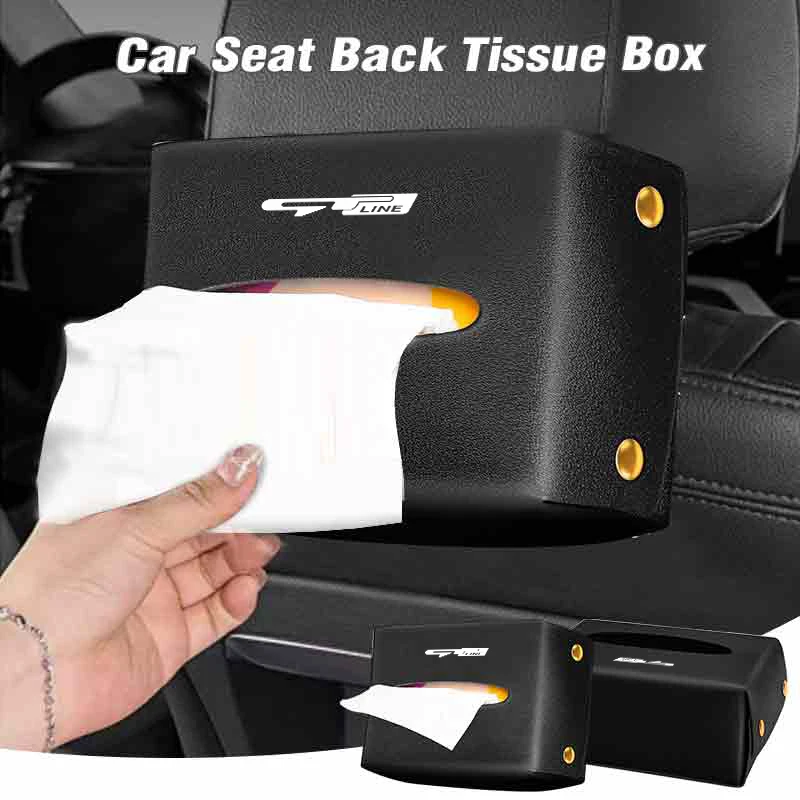 

Car Tissue Box Armrest Storage Case Seatback Napkin Holder Accessories For KIA GT Line Forte Seltos K5 Sportage Ceed Soul Cerato