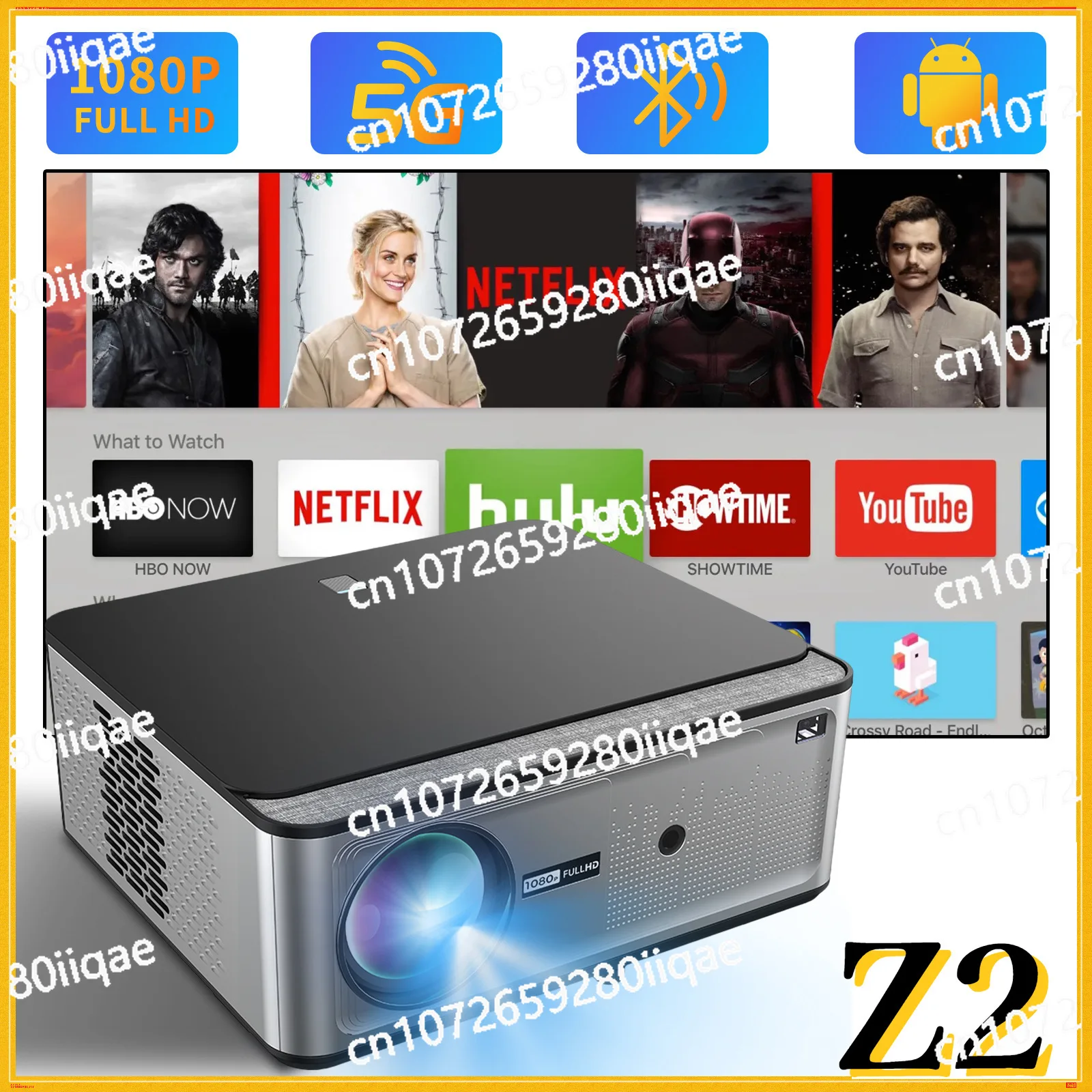 Z2 4K UHD Home Theater Projector with Android Smart Bluetooth LCD Android 11 System