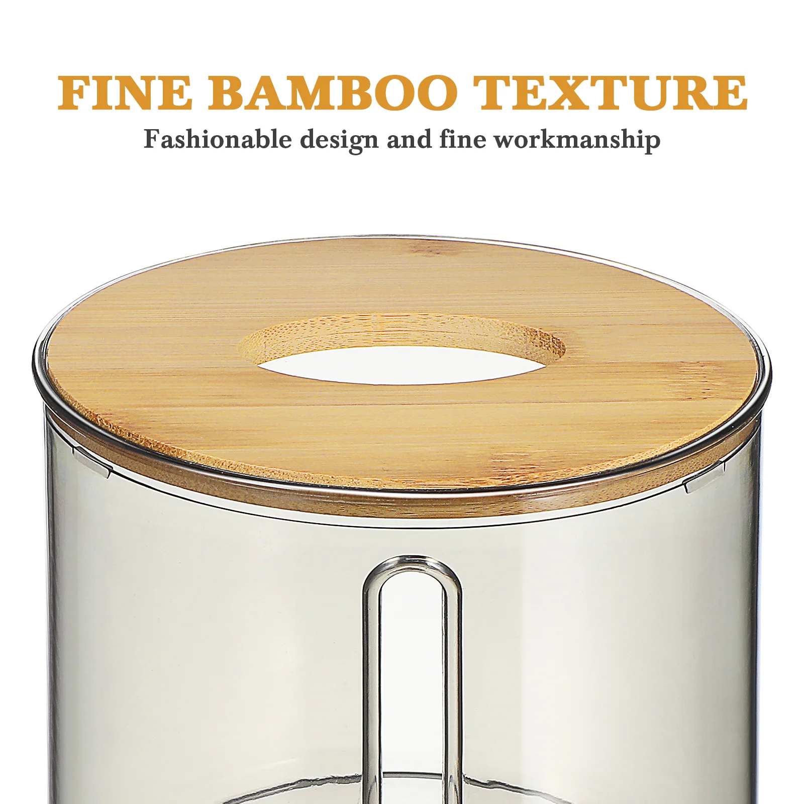 丸型ティッシュボックスホルダー プラスチック製 木製蓋付き コンパクト ナプキンディスペンサー リビングルーム 寝室 家庭用 ティッシュボックスカバー