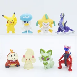 8 Pcs/Set Pokemon Mini Figure 5cm Pikachu Paldea Region Pokemon Scarlet and Violet Koraidon Dolls Anime Landscape Ornaments