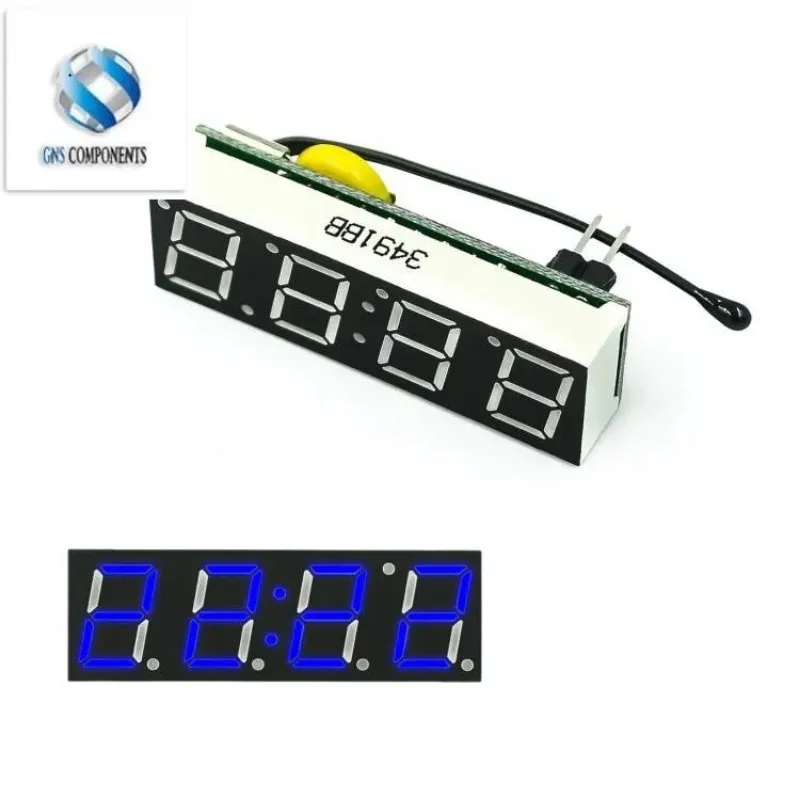 3 In 1 LED DS1302 RX8025T Digital Clock Temperature Voltage Module DIY Time/Thermometer/Voltmeter DC 5-30V