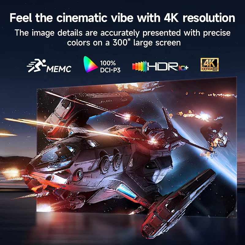 Caiwei A10Q 14300 Lumens Projector Hd 4K 1080P Home Theater Portable Projector Hot Vip Light