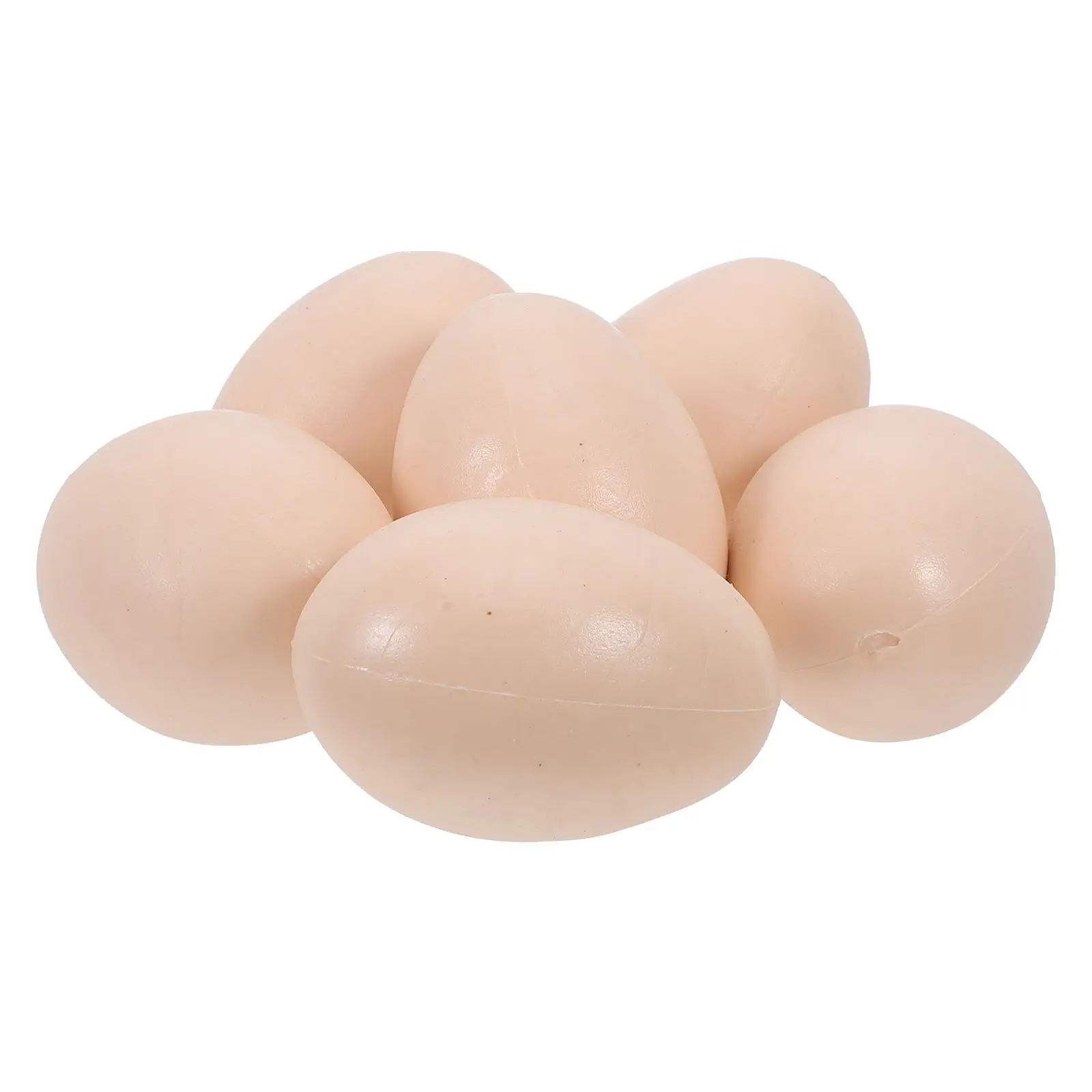 6 stuks plastic paaseieren voor het schilderen van doe-het-zelf ambachten gladde nep-ei-set decoratieve kunstbenodigdheden vroege ontwikkeling speelkeuken
