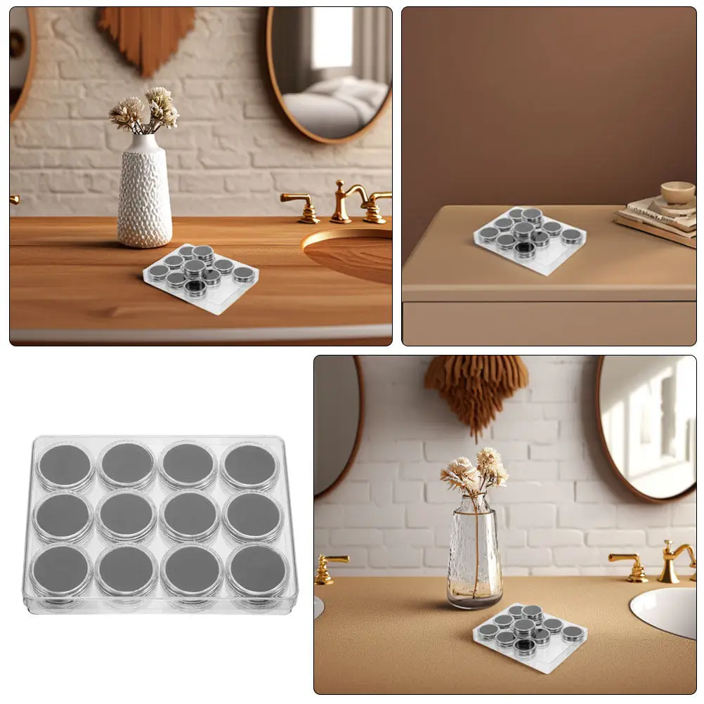 

2 Sets Transparent Acrylic Round Jewelry Storage Box Case Clear Lid Loose Gemstone Display Box Stone Collection Ring Display